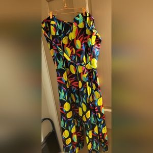 Tabitha Brown 4x linen lemon wide leg pants